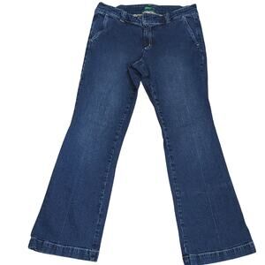 Lilly Pulitzer Vintage Palm Beach Fit Flare Jeans Women's 8 Dark Wash Stretch